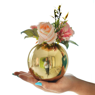 Metal Ball Round Flower Vase Metal Ball Round Flower Vase