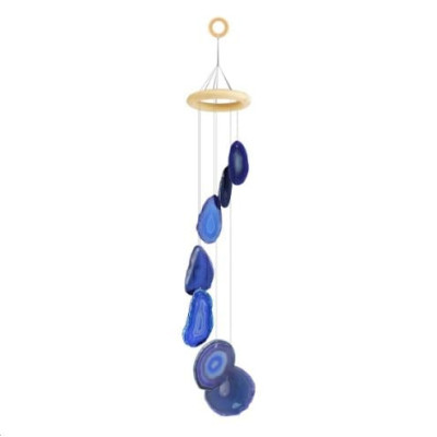 Blue Agate Stone Wind Chime Blue Agate Stone Wind Chime