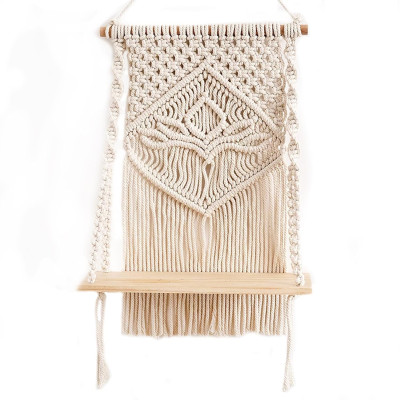 Macrame Indoor Wall Hanging Shelf Macrame Indoor Wall Hanging Shelf