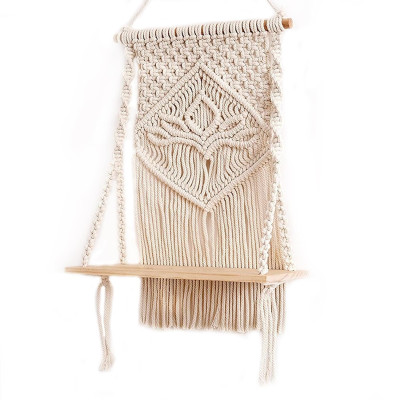 Macrame Indoor Wall Hanging Shelf Macrame Indoor Wall Hanging Shelf
