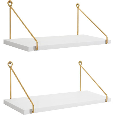 Gold White Wall Mounted Shelves Gold White Wall Mounted Shelves