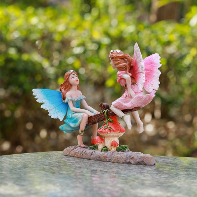 Outdoor Garden Courtyard Angel Play Rocker Resin Outdoor Garden Courtyard Angel Play Rocker Resin