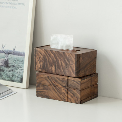 Black Walnut Solid Wood Tissue Box Black Walnut Solid Wood Tissue Box